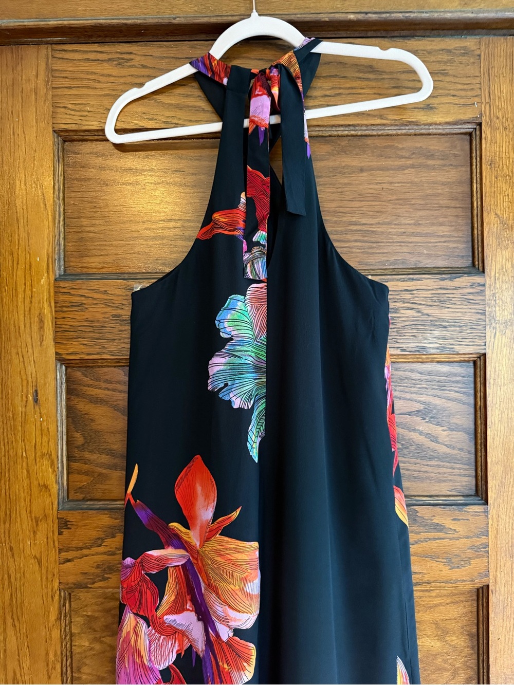 MAEVE 100% Silk Halter Neck Floral Flowy Dress Slinky - Picture 6 of 12
